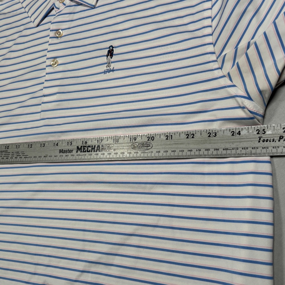 Peter Millar Polo Shirt Mens XL Blue White Savannah Golf Club Lot of 2 Striped - Picture 9 of 15